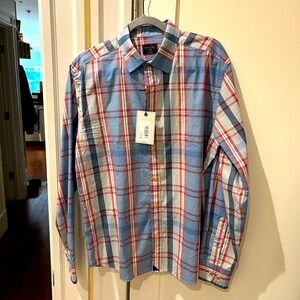 Blue, White and Grey Untuckit shirt new with tags
